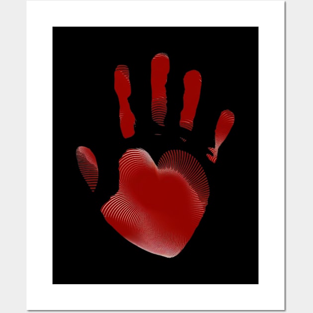 My heart on my hand Wall Art by slowslow